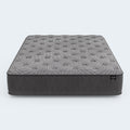 Frontal view of the Dreamstage 2.0 Genuine Quilted 12" Mattress by Diamond Mattress featuring a breathable grey textured cover.
