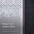 Detailed macro view of the Nectar Ultra Hybrid "cool to the touch" breathable mattress cover designed for superior temperature regulation.
