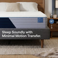 Frontal view of the Nectar Classic Hybrid 12-inch mattress in a luxury bedroom setting, optimized for back and side sleeper support.
