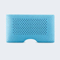 Top view of the Malouf shoulder cutout cooling pillow showing zoned support for ergonomic neck alignment.
