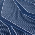 Close-up of the cooling geometric pattern on the Serta iSeries NXG 3500 firm hybrid mattress cover.
