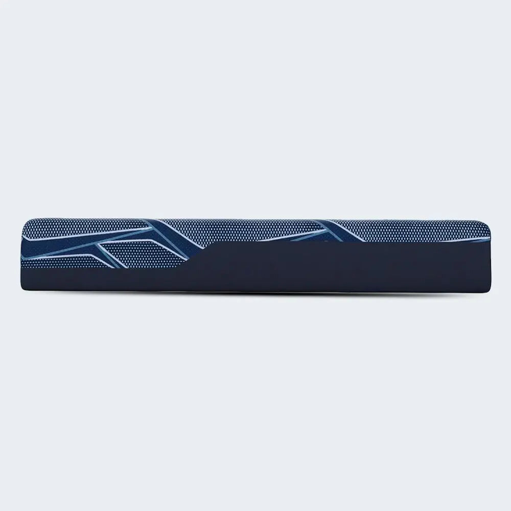 12-inch side profile of the Serta iSeries NXG 1500 Hybrid Firm mattress with durable navy blue border.
