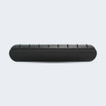 Side view of the breathable grid-cut graphite foam pillow core designed for optimal neck alignment.
