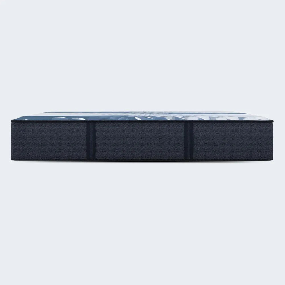 Side profile of the Serta iComfort Aspire 14" medium tight top mattress highlighting deep support layers.
