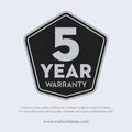 Malouf 5-year warranty badge representing the durability and quality of the Gel Dough L-shape pillow.
