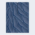 Top-down view of the Serta iSeries NXG 4500 mattress cooling cover with intricate blue geometric pattern