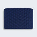 Top-down view of the textured, moisture-wicking navy cover on a BEDGEAR Night Ice performance pillow.