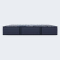 Close-up of the breathable floral quilted fabric on a Serta Perfect Sleeper X Extra Firm hybrid mattress.
