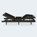 Side profile of the Comfort Ultra motorized bed frame by Ashley in a full upright sitting position for maximum head elevation.
