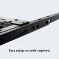 Tool-free assembly feature of the Malouf adjustable bed frame for quick and easy bedroom setup.
