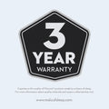 Malouf 3-year warranty badge for the high-quality Zoned Gel Infused Dough cooling memory foam pillow.
