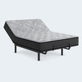 Side view of the Comfort Plus 10-inch mattress demonstrating flexibility and perfect fit on an adjustable power bed frame.
