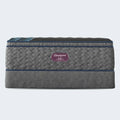 Side profile of the 16.25-inch Simmons Beautyrest World Class Level Four Firm Pillow Top Mattress and box spring.
