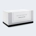 Retail packaging for the Malouf Weekender gel memory foam pillow, a premium Italian-designed sleep solution.