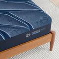 Close-up corner of the Serta iSeries NXG 3500 mattress showing the premium quilted cooling fabric.
