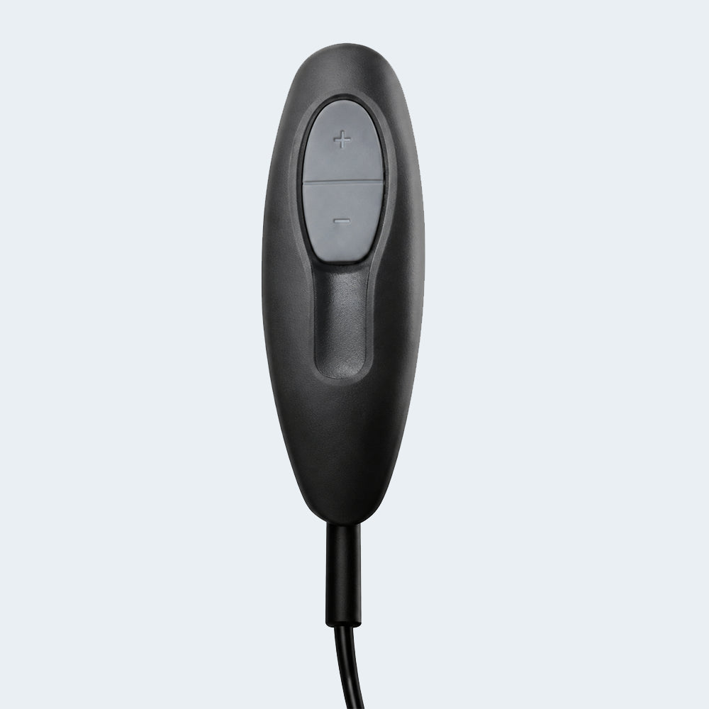Simple wired remote control for the SBKDH Head up Adjustable Base featuring intuitive up and down buttons for smooth head section adjustment.
