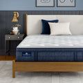 Serta iComfortPRO Quilted Dartmouth 15" plush pillow top mattress providing cooling and spinal support.
