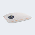 Contoured BEDGEAR Cosmo 0.0 pillow with instant cooling technology for a temperature-regulated sleep.