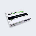 GhostPillow Faux Down cooling pillow retail box featuring a 5-year warranty for lasting sleep quality.
