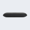 Profile of the Malouf bamboo charcoal pillow core showing the supportive loft and air-circulating zones.
