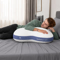 Man sleeping on a BEDGEAR Balance 3.X Cuddle Curve pillow for proper neck and shoulder alignment.