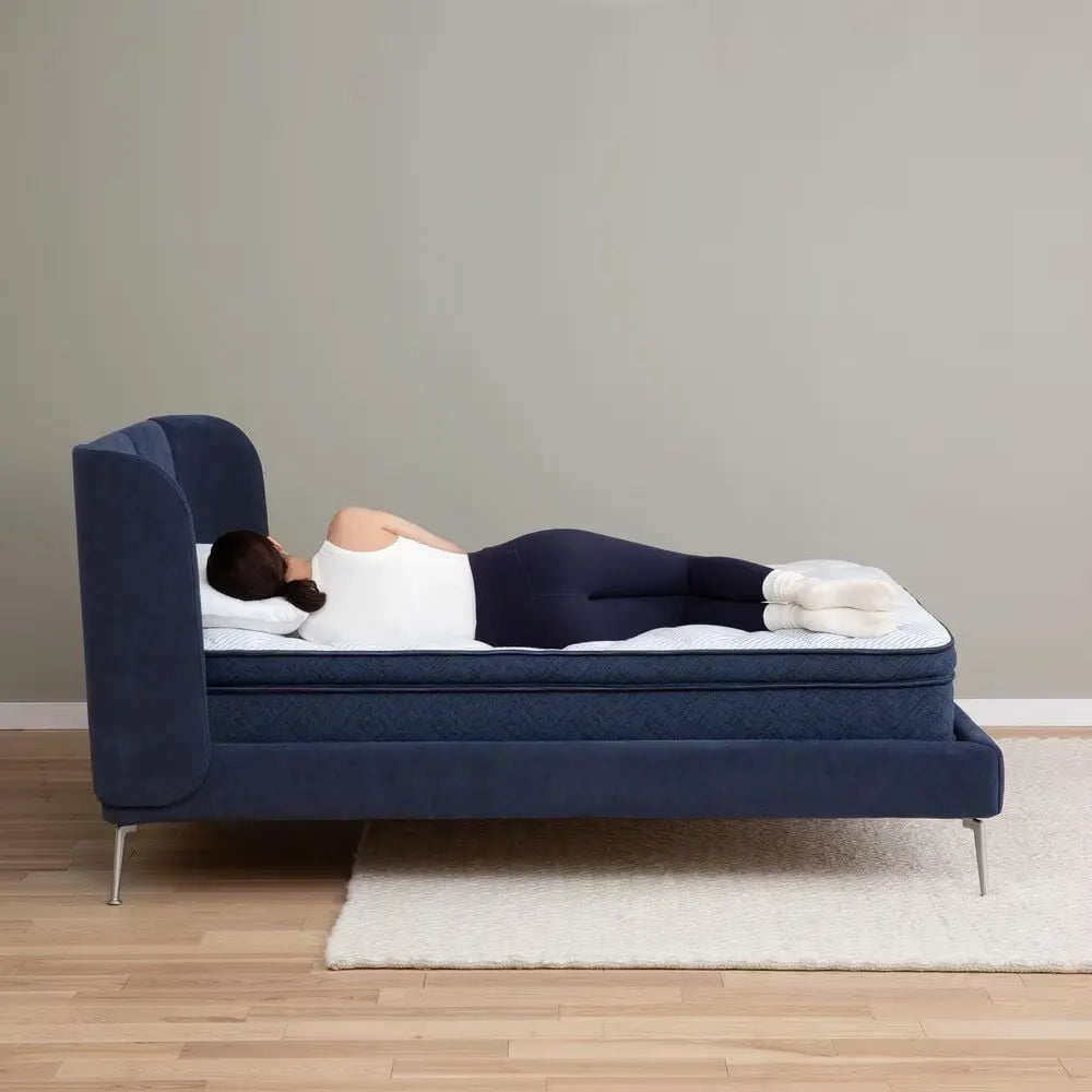 Side sleeper experience on a Serta Perfect Day plush pillow top mattress for healthy spinal alignment.
