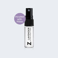 Included lavender essential oil spritzer for refreshing the Malouf Zoned Dough aromatherapy pillow.
