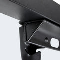 Sturdy steel support bracket on a Malouf bed frame ensuring long-lasting durability and stability.
