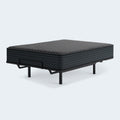 12-inch Gray 1200 Hybrid mattress by Ashley displayed on a modern adjustable bed foundation for personalized comfort.
