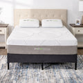 Top view of the 12" Medium Foam Mattress by GhostBed on a minimalist bed frame in a contemporary bedroom.