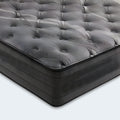 Close-up corner view of the Corsicana Nights Bridge mattress showcasing the side panel texture and reinforced edge zoning.
