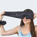 Inside view of the white BEDGEAR Hyper-Silk Sleep Mask highlighting the deep-contoured eye pockets.
