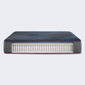 Profile view of Beautyrest Hybrid mattress layers featuring pocketed coils and lumbar support foam.
