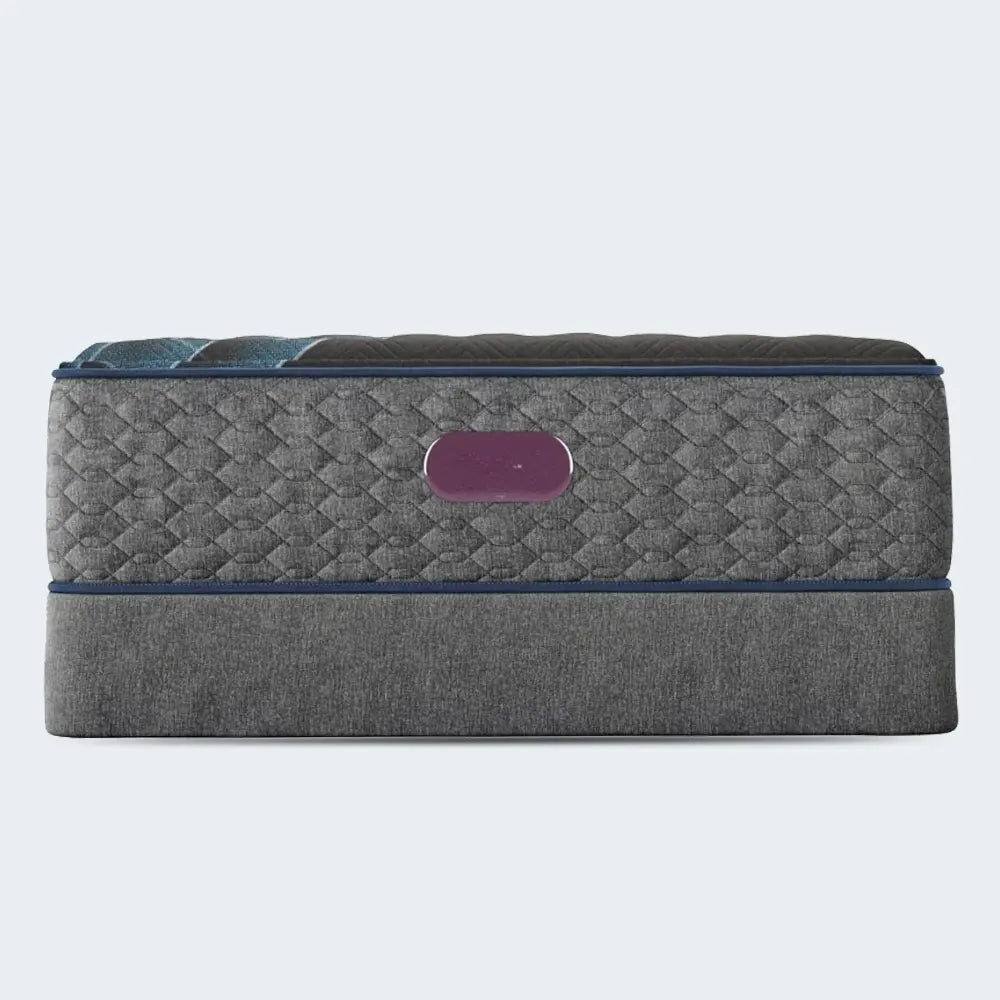 Side profile of the 15-inch Beautyrest World Class Level Four Medium mattress and box spring.
