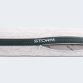 Close-up of the BEDGEAR Storm travel pillow cover with a zipper, designed for easy removal and washing.
