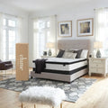 Chime 12 inch mattress in a box by Ashley with shipping box for easy delivery and setup.
