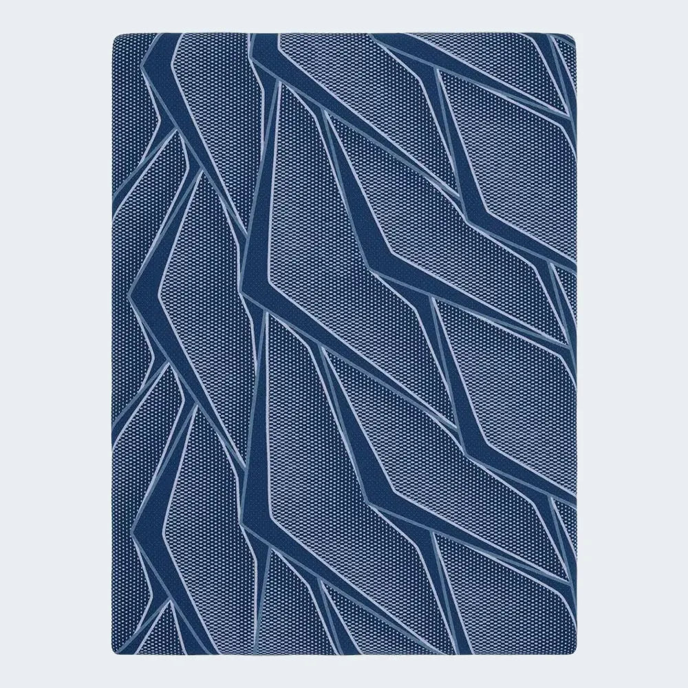 Top-down view of the Serta iSeries NXG 1500 Hybrid Firm mattress's breathable, cooling geometric fabric.
