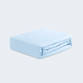 Light blue BEDGEAR Dri-Tec performance crib sheet for a refreshing, moisture-free nursery.
