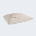BEDGEAR Hyper-Wool beige pillowcase with moisture-wicking fibers for a dry and cozy night's rest.
