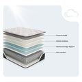 Ashley Elite Springs 14-inch firm mattress with the head section elevated on a modern adjustable power base for reading or watching TV.
