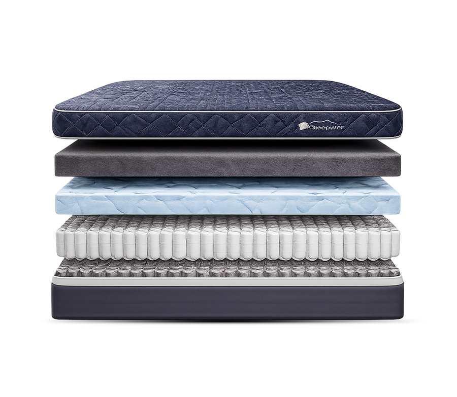Wave 13.5" Medium Hybrid Mattress By Americanstar