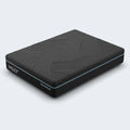 Perspective view of the MLILY PowerCool mattress surface showing the textured, moisture-wicking cooling cover.
