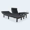 Perspective view of the Split King iDealBed Smart 6i motorized base system showing custom head and foot elevation for couples.
