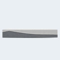 Minimalist side profile of the 12-inch thick medium plush EcoCore Hybrid Deluxe mattress by South Bay.
