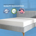 ality guarantee graphic for South Bay mattresses featuring a 10-year warranty, CertiPUR-US foam, and assembled in the USA label.