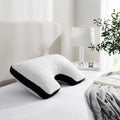 Sleeptone adjustable cooling choice gel pillow with shoulder cutout, ideal for side sleeper alignment.

