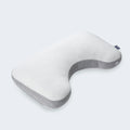 Isolated view of the Sleeptone IceTone shoulder cutout cooling pillow with breathable gray mesh.

