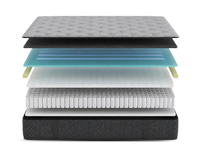 Allureluxe™ Bamboo Hybrid Advanced with Cooling Lumi Bands™ -  Patented Edge Support Medium-Firm 10 inch Mattress By South Bay