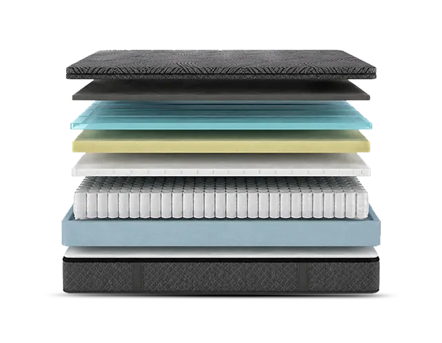 Allureluxe™ Bamboo Hybrid Elite With  Cooling Lumi Bands™ -  Patented Edge Support Medium 12 inch Mattress By South Bay