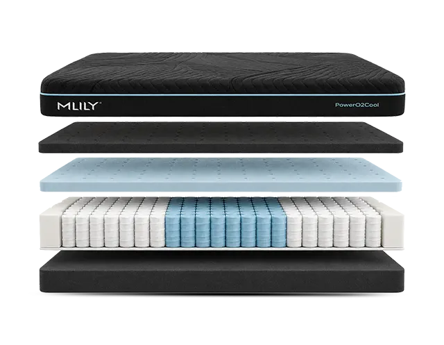 PowerCool Bundle Smart Bed – Active Cooling Technology, Adjustable Base +Cooling Mattress 11.5 Inch Luxury Sleep System By MLILY